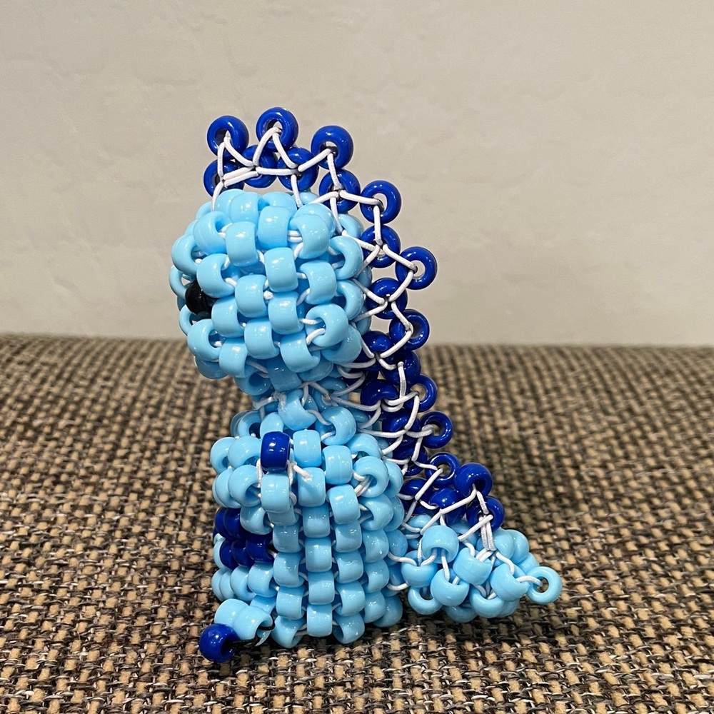 Blue DINO T-REX Beaded Toy Figure - Picture 5 of 7